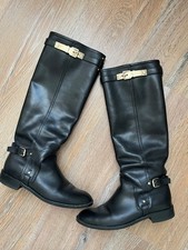 Bottes montantes en cuir