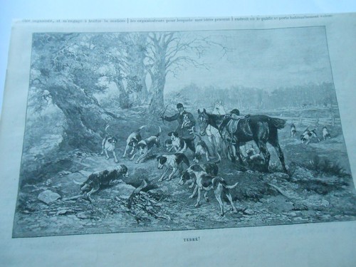 Gravure 1893 chasse - 1893,