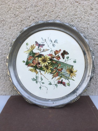 Ancien plat service en - plat, de
