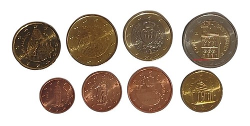 Complete set 8 coins - complete,