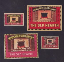 4 Ancienne étiquette    Allumettes    Italie  BN186316 Chaudron Vieux  Foyer