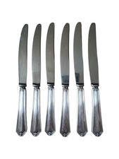 6 Couteaux Métal Argenté