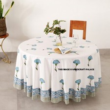 Nappe Ronde En Coton Imprimé