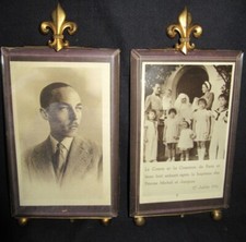 2 CADRE PHOTO BRONZE ROYALISTE