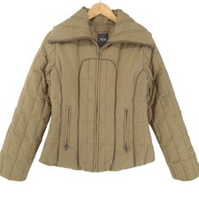 Vintage G-Star Décontracté Veste Femme Matelassé Doudoune Zippé Beige Pe1 TAILLE