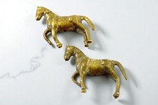 Paire De Laiton Vintage Main Crafted Beau Fin Qualité Cheval Personnage. G7-661