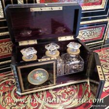 signé TAHAN Boite à senteur d'époque Napoléon III marqueterie Boulle