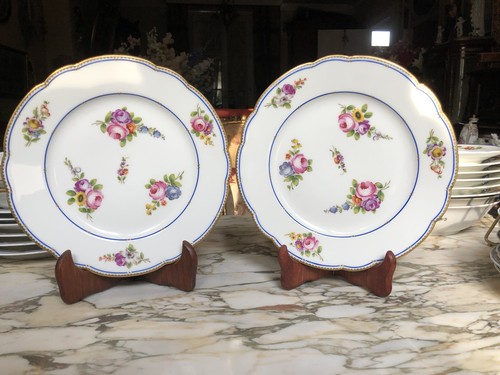 Paire assiettes porcelaine - paire, d'assiettes