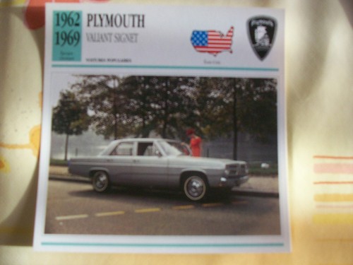Carte fiche plymouth valiant - carte,