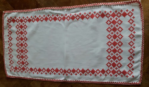 Napperon rouge blanc - napperon,