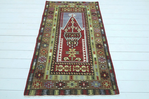 Ancien tapis turc - main, en