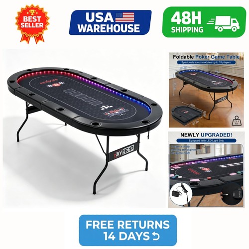 84in led poker table - 84in,