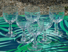 Service de 6 verres à eau en cristal taillé de côtes plates. Villeroy et Boch?
