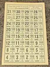 Ticket de Rationnement Seconde
