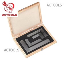 Équerre d'ingénieur de 2, 3, 4 et 6 pouces, jeu de 4 équerres en coffret bois