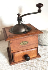 moulin à café ancien Peugeot Frères en bois vintage