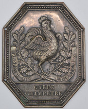 Plaque de métier - Garde champêtre période Monarchie de Juillet non attribuée