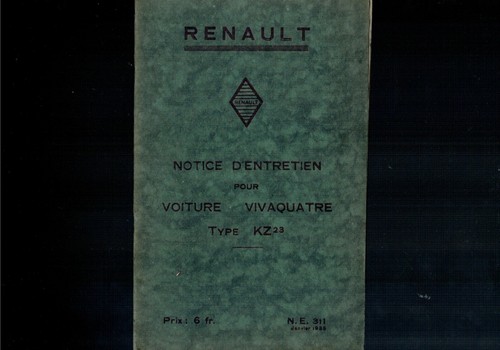 Notice entretien renault - d'entretien, kz