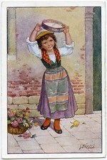 ILLUSTRATEUR. ARTIST SIGNED. J. KRÄNZLE. ENFANT. CHILD. PETITE DANSEUSE