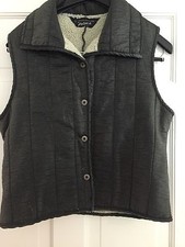 Vintage ADRIANO GOLDSCHMIED Gray Metallic Fleece Lined Vest. Size M