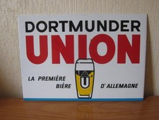 BIÈRE DORTMUNDER UNION - ANCIEN GLACOIDE PLAQUE PUBLICITAIRE PLV