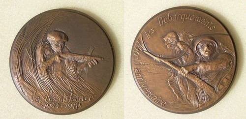 Medaille resistance 1944 1984 - medaille,