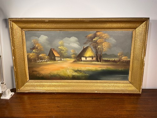 Cadre ancien avec peinture - cadre,