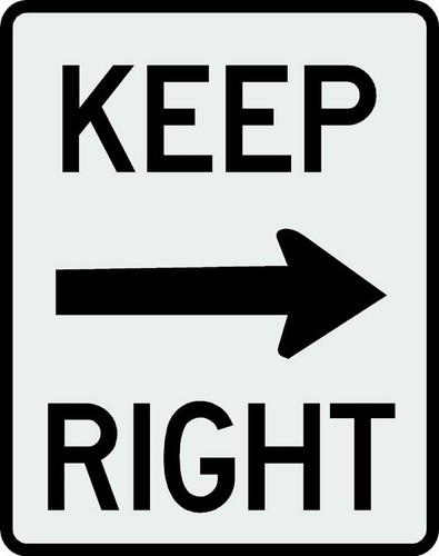 Keep right sign - r4-7a,