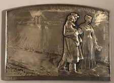 MÉDAILLE PLAQUE EN BRONZE