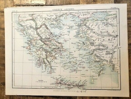 Carte ancienne colorée - carte,