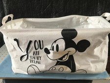 LOT DE 2 BACS DE RANGEMENT TISSU PLIABLES DISNEY MICKEY