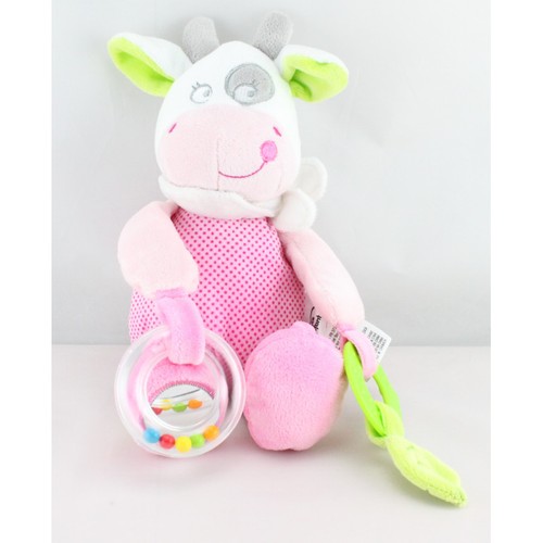 Doudou vache rose - , pois