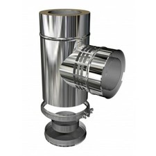 ISOTIP 753408 Té 90° Prise d'air + Tampon double paroi isolé 80/140  NEUF