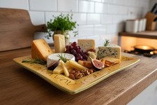 Plat de Service Carré Provençal en Céramique | Plateau Décoratif décor olives