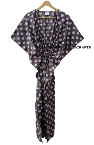 Robe caftan bohème noire - , en