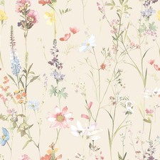 World Of Wallpaper Elsie Floral Crème / Multi AF0045 Décor Vintage Moderne
