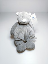 Peluche/Doudou Nouky Ours Blanc Gris Clair/Souris Poudre D'étoiles 25cm  Noukies