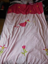 Parure De Drap / Couette Rose Et Fuschia - Fée - Lit 1 personne 90 X 190