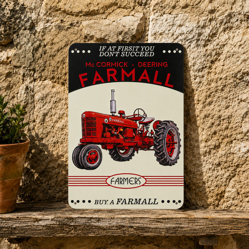 Plaque tracteur farmall - tracteur,