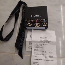 Chanel Hair Barrette Coco Charm Limited Colorful Strass Pearl Near Mint Rare