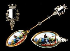 Cuillère souvenir  spoon argent/émail - METZ Monument à l'empereur Guillaume Ier