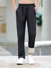 PANTALON THERMIQUE D'HIVER DOUBLE POLAIRE EPAISSE IMPERMEABLE TS TAILLE REGLABLE