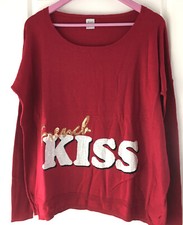 Pull avec laine maille fine rouge rubis motif sequins or KARL MARC JOHN T Unique