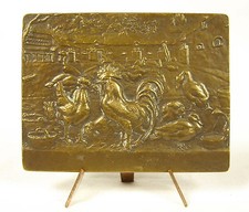 Médaille basse cour Poule coq