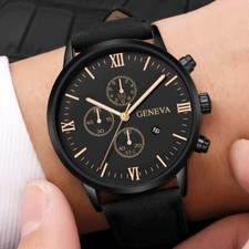 Montre pour homme en cuir 
