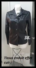 Belle veste simili cuir noir taille 38