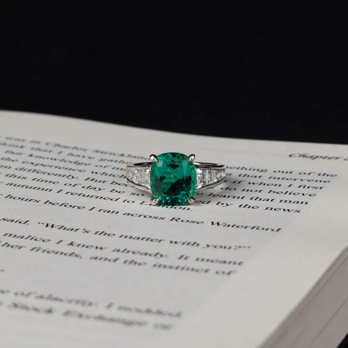 Bague promesse émeraude forme - Émeraude,