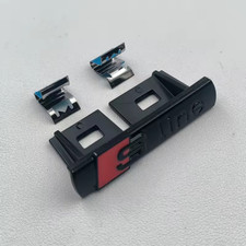 Logo Audi S LINE Calandre Badge Métal Emblème Brillant Black Noire S-line