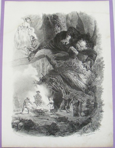 Lithographie gravure célestin - lithographie,