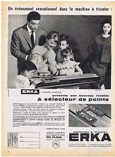 PUBLICITE ADVERTISING 114 1959 ERKA machine à tricoter